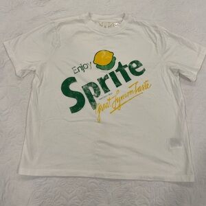 H&M White Tee with Green and Yellow Sprite Graphic